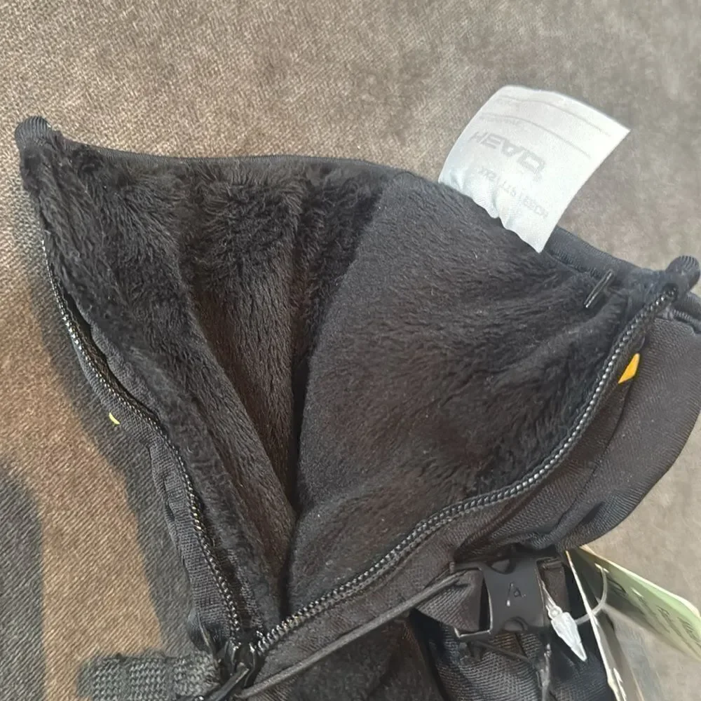 Kids Head Junior Winter Ski Mittens Zip Up Side Black Size XXS 1-2 years NWT